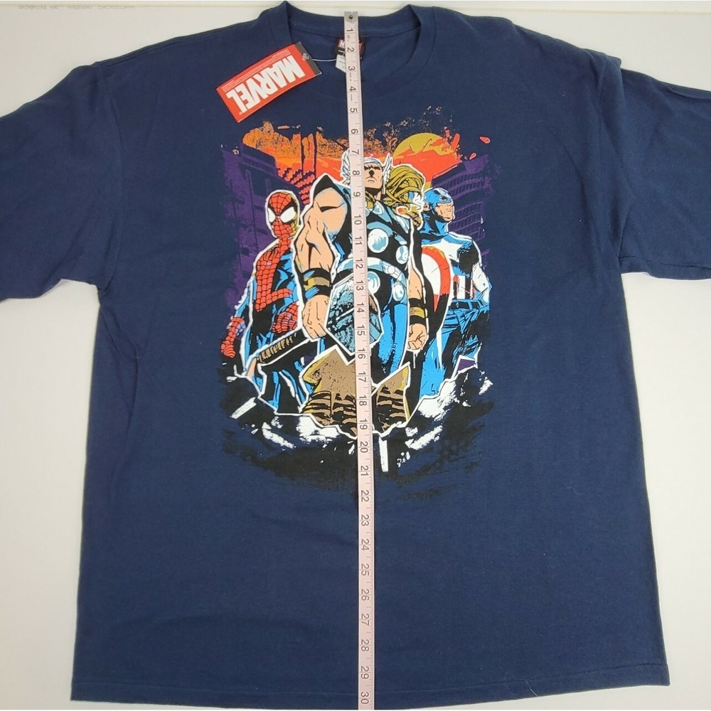 2010 Mad Engine Marvel-THOR- Spider-Man, Captain America XL, Navy Blue  NEW! - Picture 7 of 9